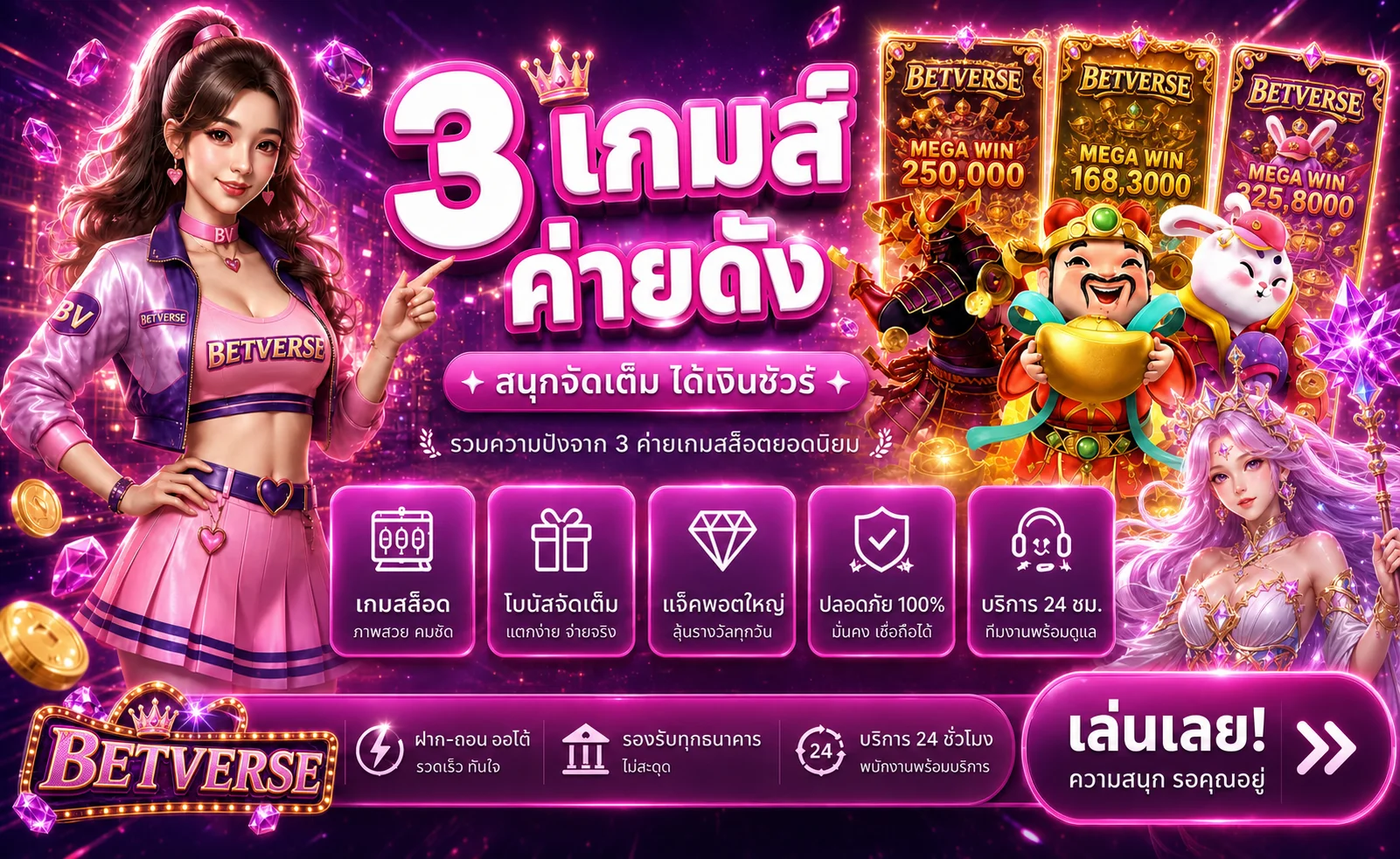 BETVERSE สล็อตและค่ายเกมยอดนิยม